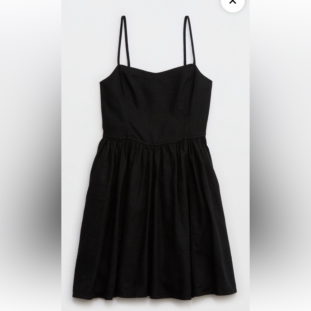 Aerie Love Of Linen Blend Mini Dress